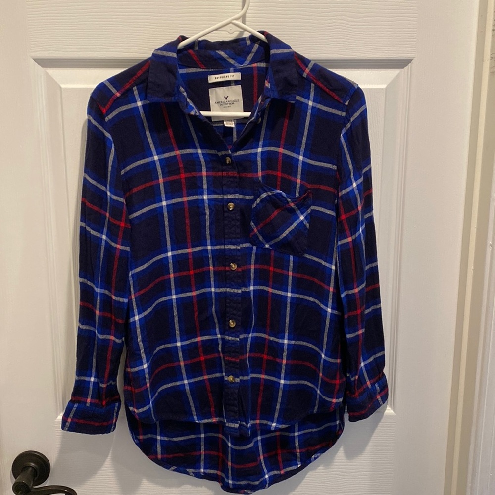 american eagle boyfriend fit flannel